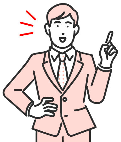笑顔の男性スタッフイラスト